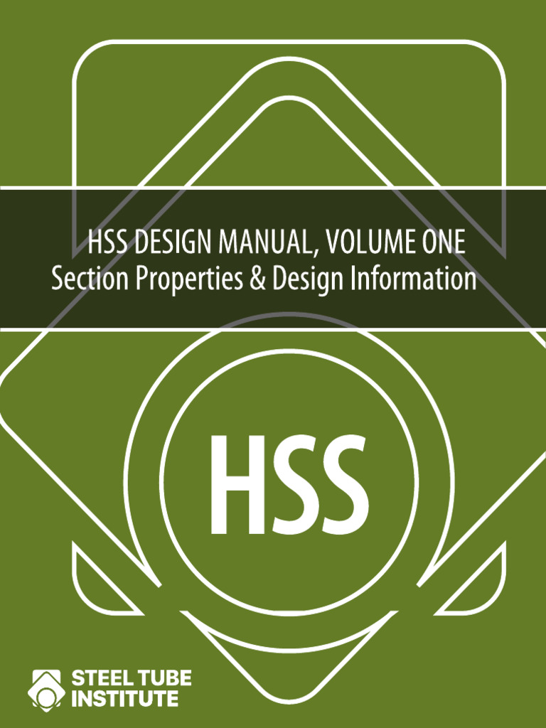 HSS Design Manual Overview | PDF | Truss | Welding