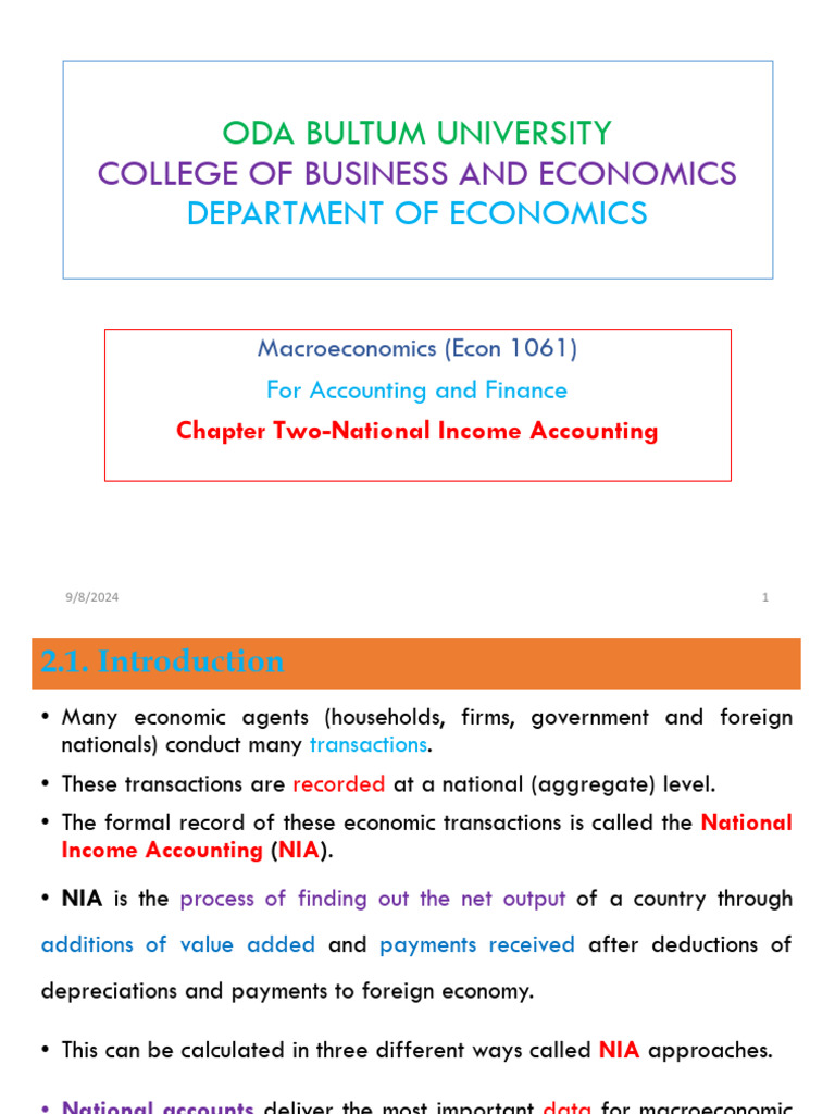 Econ1061-Ch-2 & 3 For AcFn-Ev | PDF | Gross Domestic Product ...