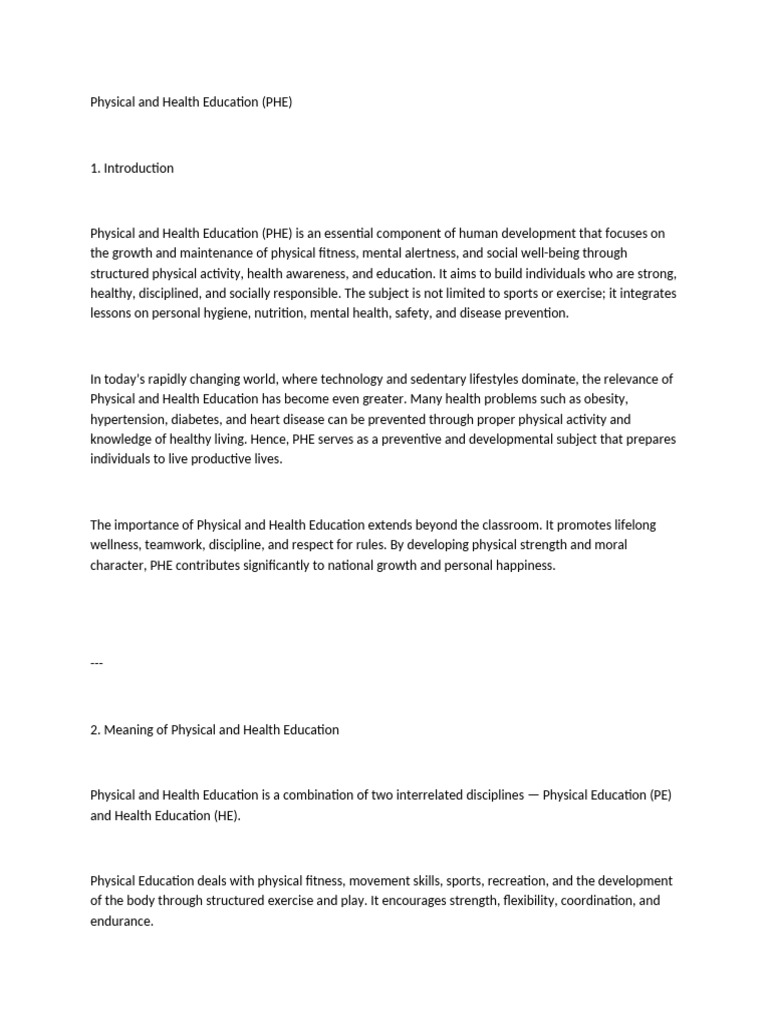 Physical and Health Education | PDF | Physical Fitness | Mental Health