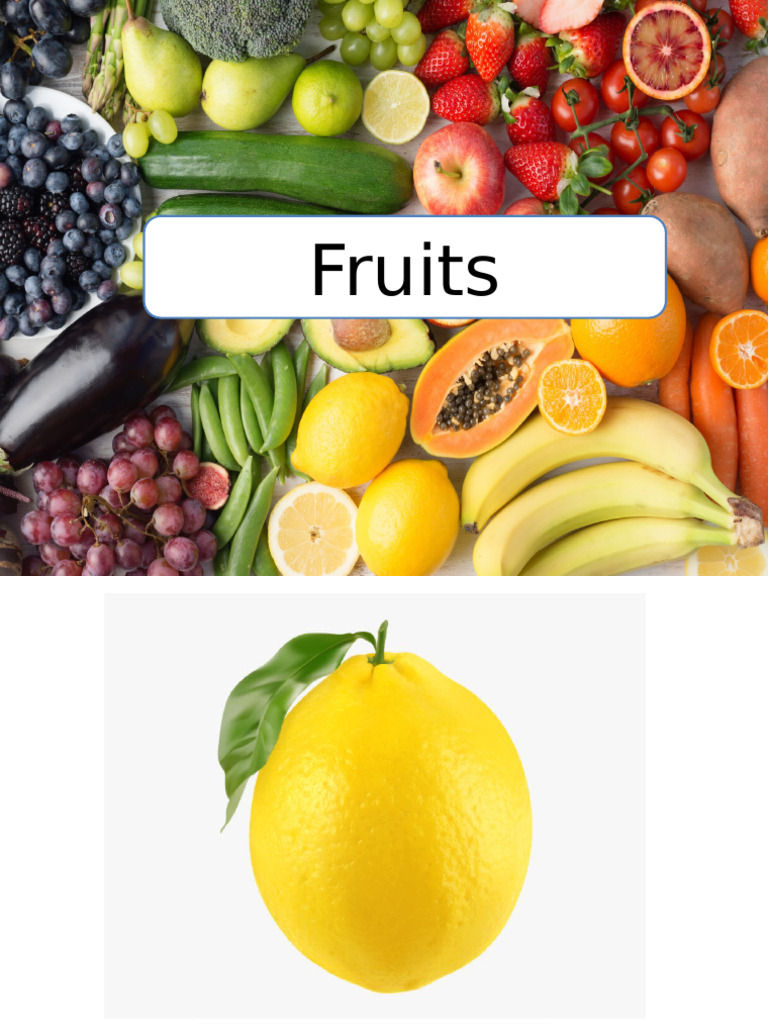 Fruit and Vegetables Vocabulary Flashcards - 150626 | PDF