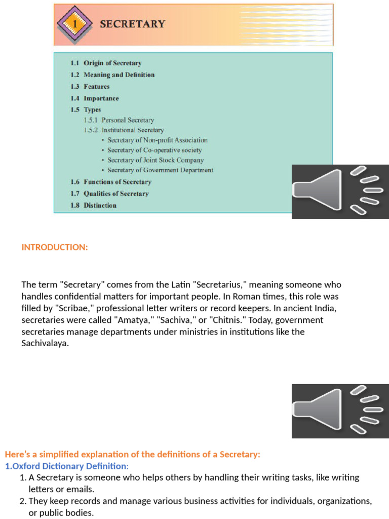 Understanding the Role of a Secretary | PDF | Secretary | Regulatory ...
