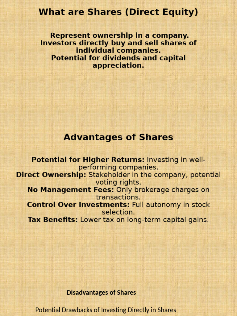 Understanding Direct Equity Shares | PDF