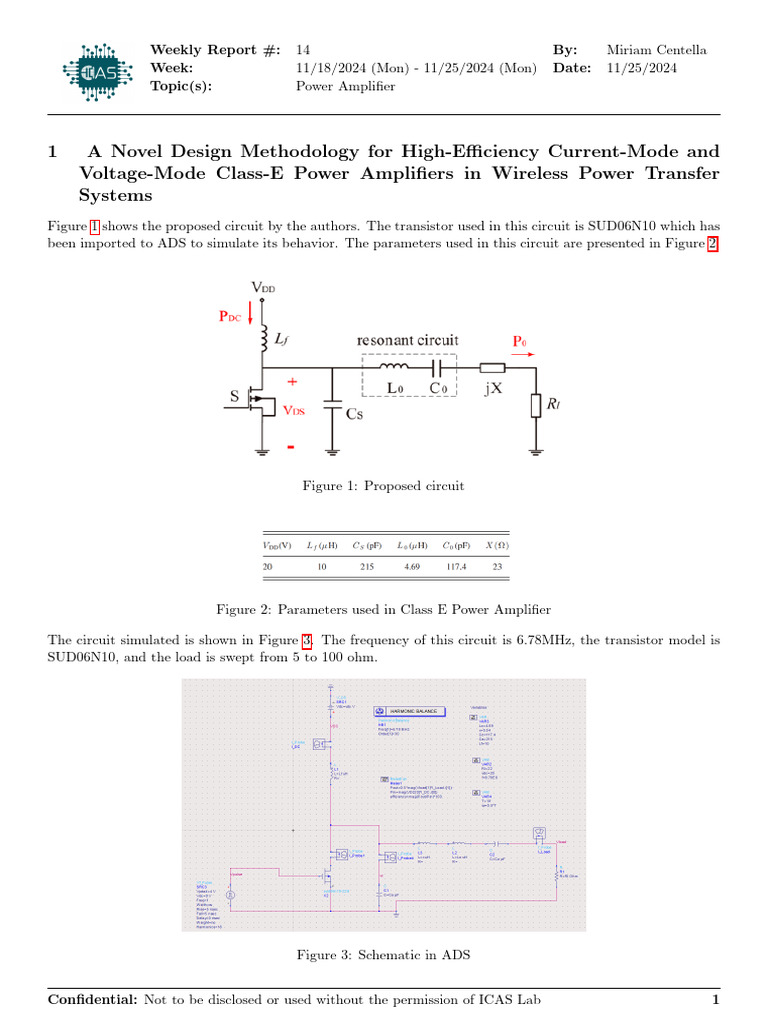 Class E Power Amplifier Design Report | PDF | Electrical Network ...