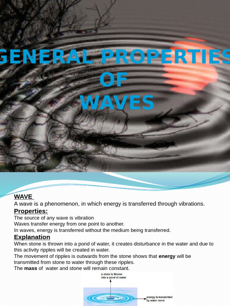 General Wave Properties PPT Notes BSS | PDF | Waves | Refraction