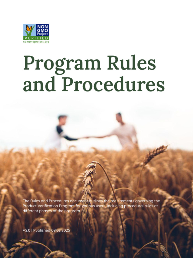 Non-GMO Product Verification Rules | PDF | Genetically Modified ...