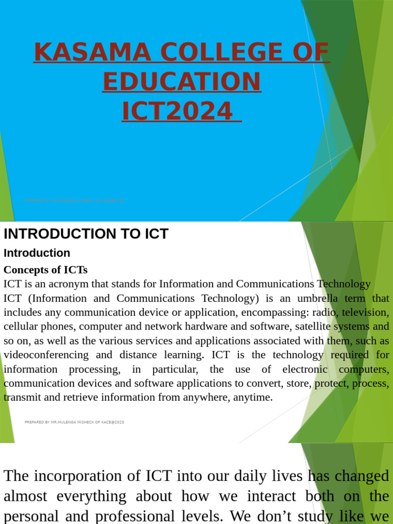 Introduction to Information and Communication Technology | PDF ...