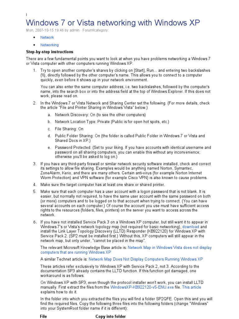 Windows Networking Guide | PDF | Windows Xp | Microsoft Windows