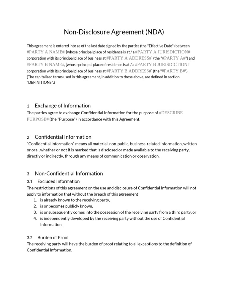 Executed Non-Disclosure Agreement | PDF | Non Disclosure Agreement ...