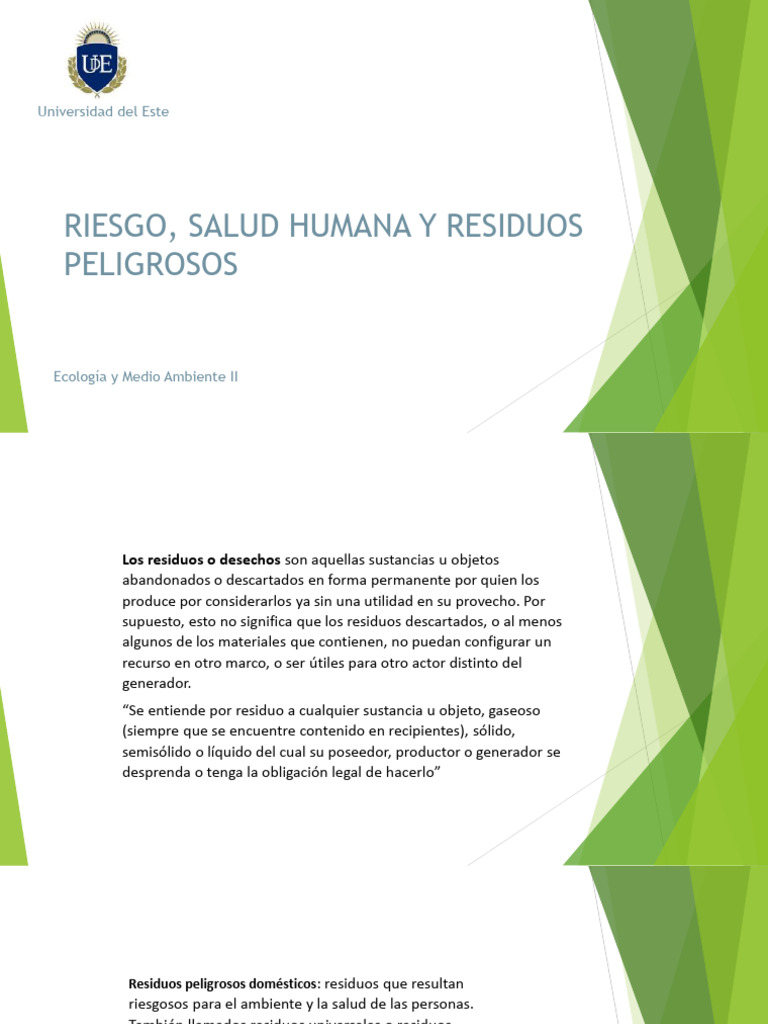 Riesgos de Residuos Peligrosos en Salud | PDF | Residuos | Vertedero