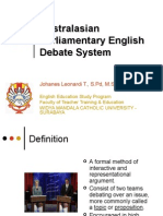 Austral Asian Parliamentary English Debate System