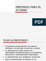 Plan Aliment A Rio para El Individuo Sano