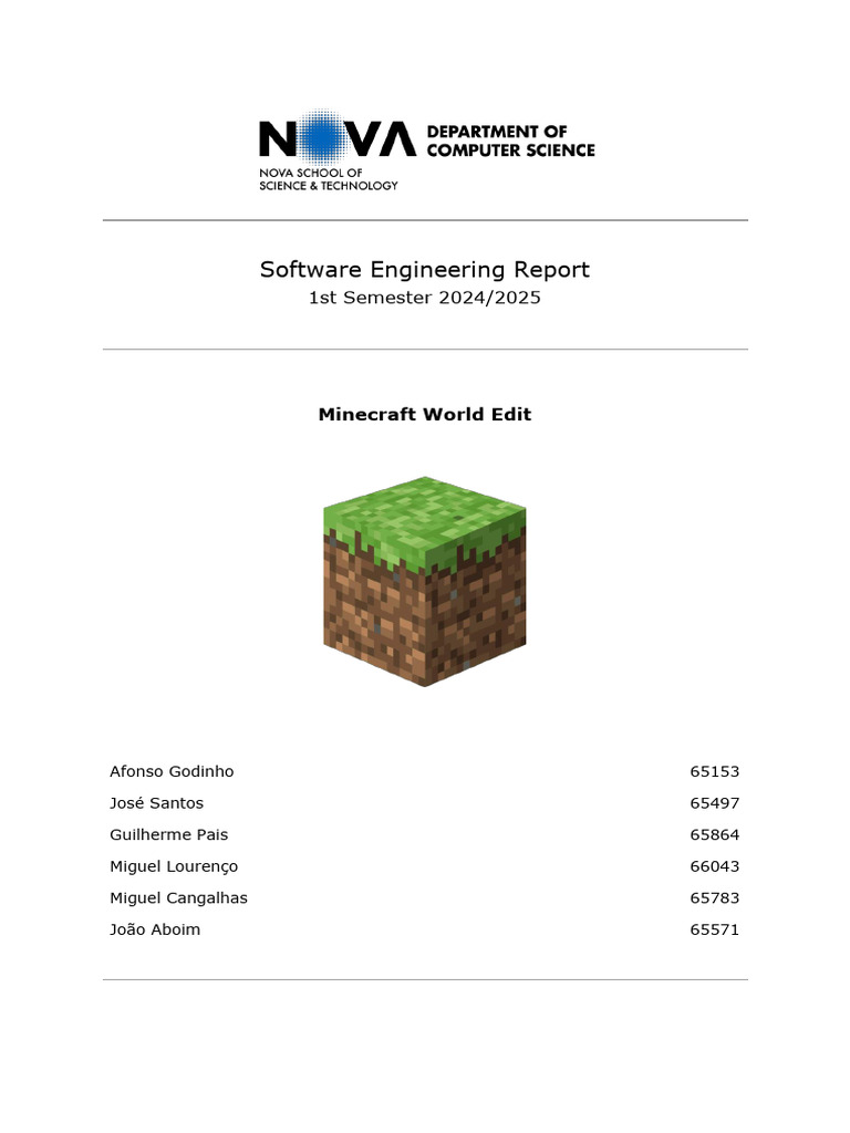 Minecraft World Edit Project Report | PDF | Method (Computer ...