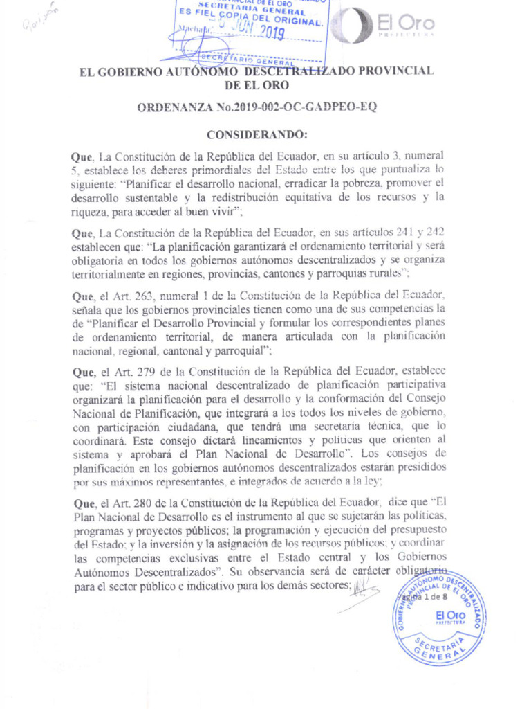 Ordenanza PDOT | PDF