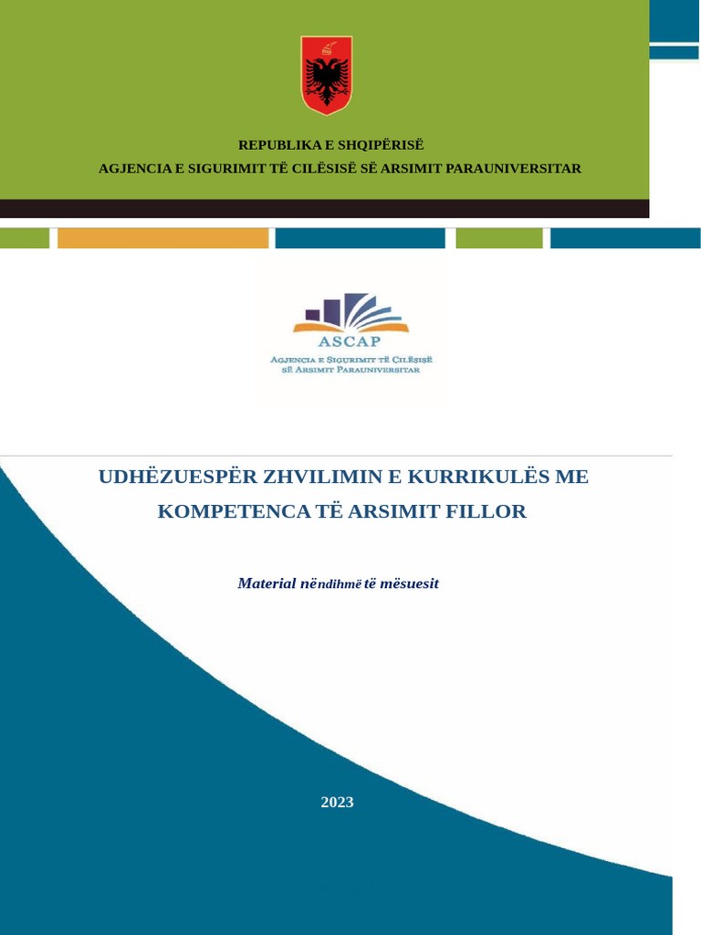 Arsim Fillor Udhezuesi Ab 2023 | PDF