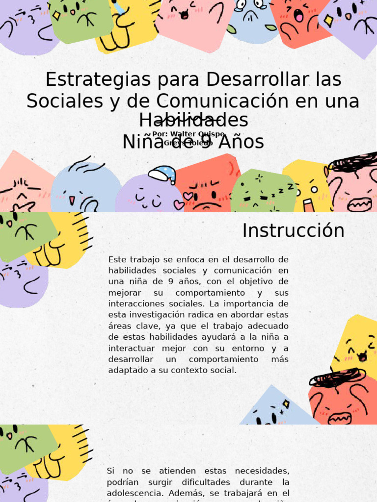 Habilidades Sociales en Niña de 9 Años | PDF | Las emociones ...