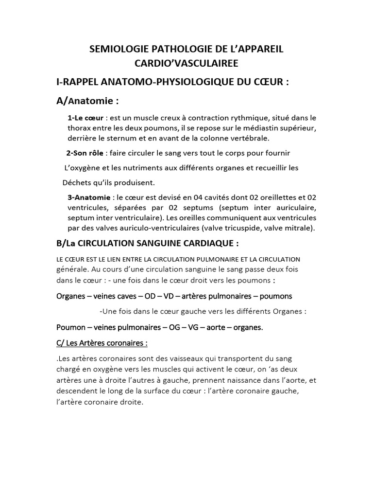 Pathologie de l'appareil cardiovasculaire | PDF | Ventricule cardiaque ...