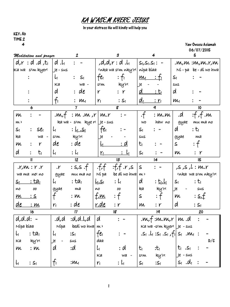 Ka Wasem Kyere Jesus | PDF