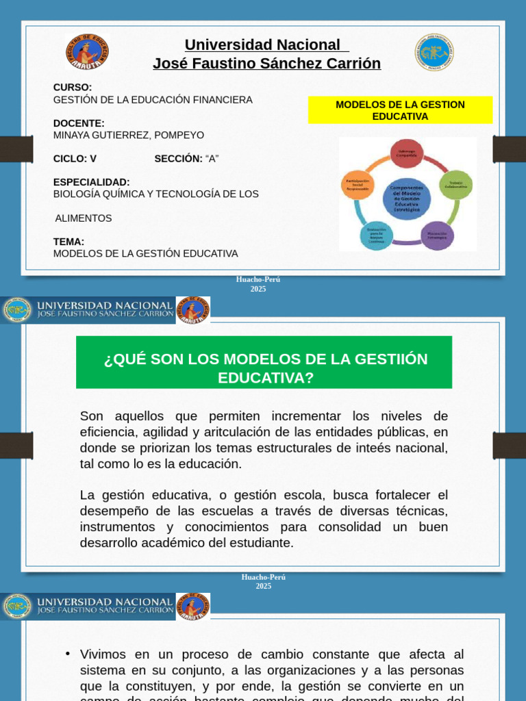 Modelos de Gestión Educativa en Perú | PDF | Planificación | Análisis FODA