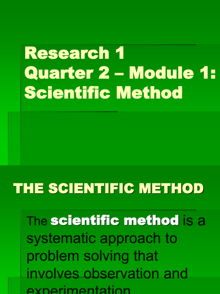 Understanding the Scientific Method | PDF | Experiment | Hypothesis
