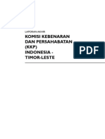 Laporan Komisi Kebenaran Dan Persahabatan Indonesia Dan Timor Leste 2008