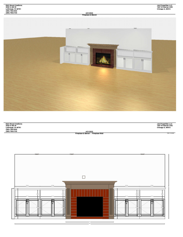 KCD Drawings - Job Properties LLC - Fireplace | PDF
