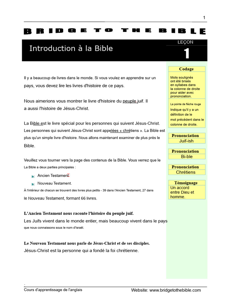 Introduction à la Bible et ses parties | PDF | Bible | Anno Domini