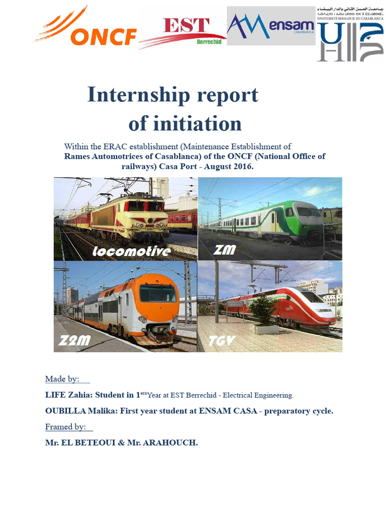 Internship Report - Study of The Traction Chain of ZM Trains | PDF ...