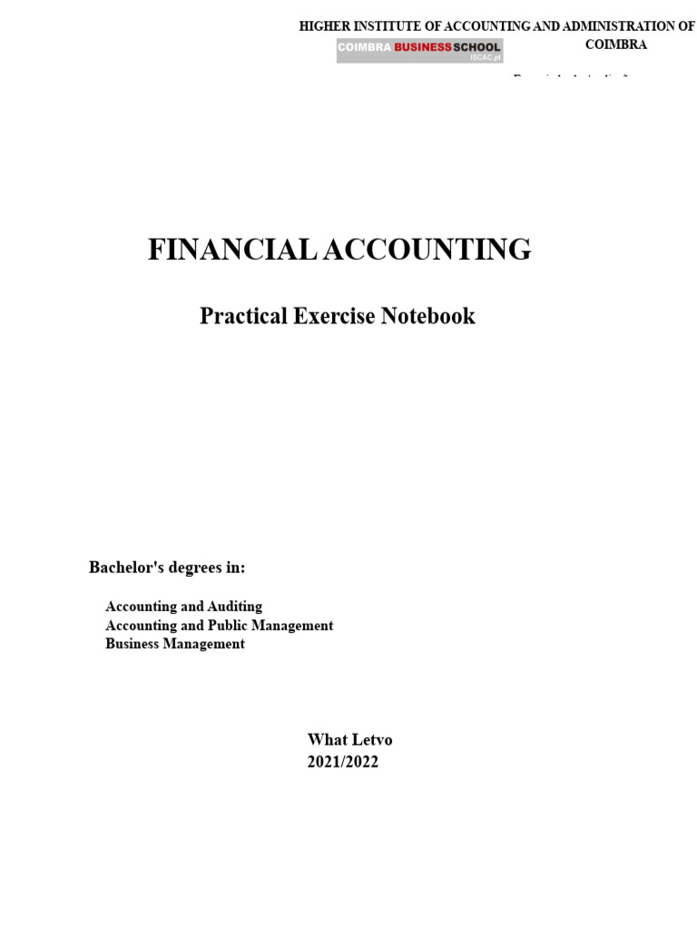 Financial Accounting Exercises Overview | PDF | Equity (Finance) | Banks