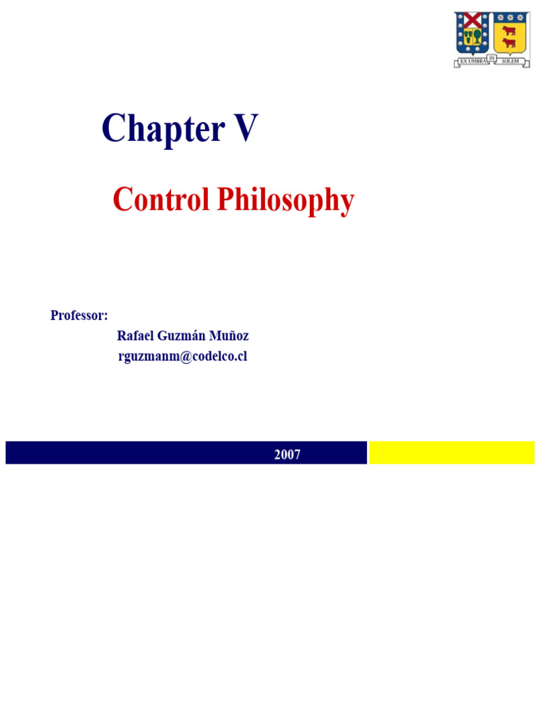 Control philosophy | PDF | Control Theory | Applied Mathematics