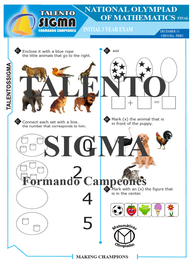 Mathematics and Olympics - Sigma Talents Initial Exams | PDF | Mathematics