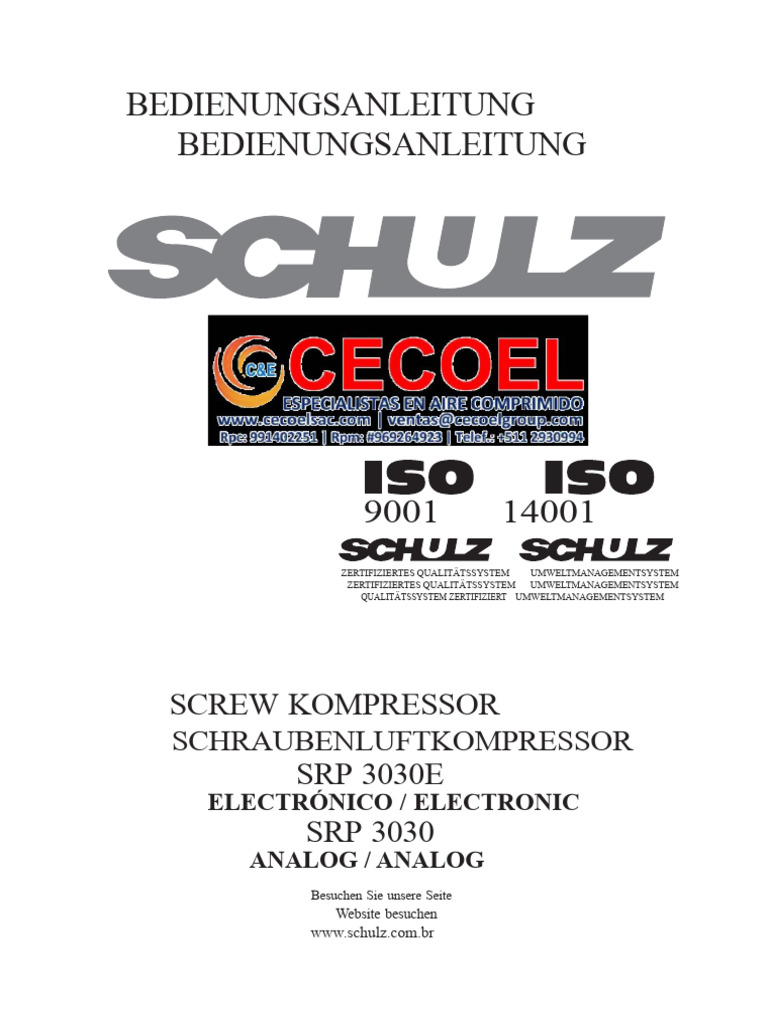 Bedienungsanleitung SCHULZ SRP3030 | PDF