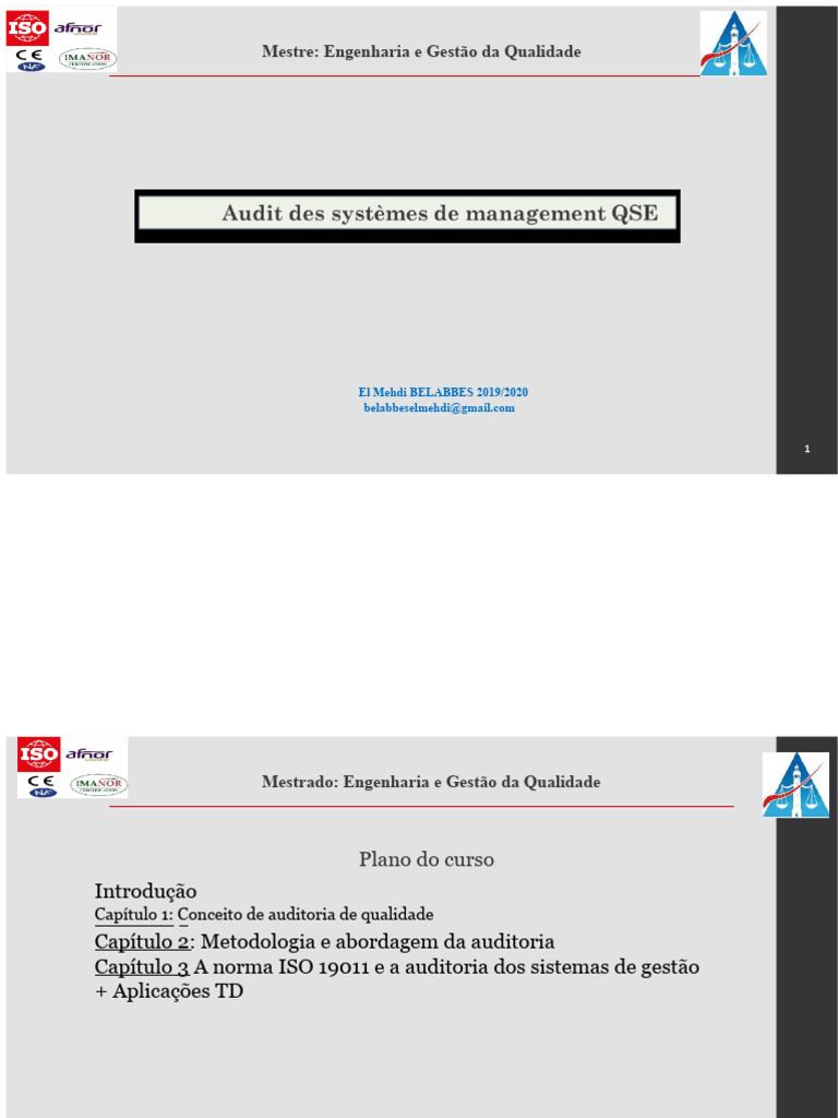 Suporte Curso de Auditoria de Qualidade | PDF | Qualidade (negócios ...