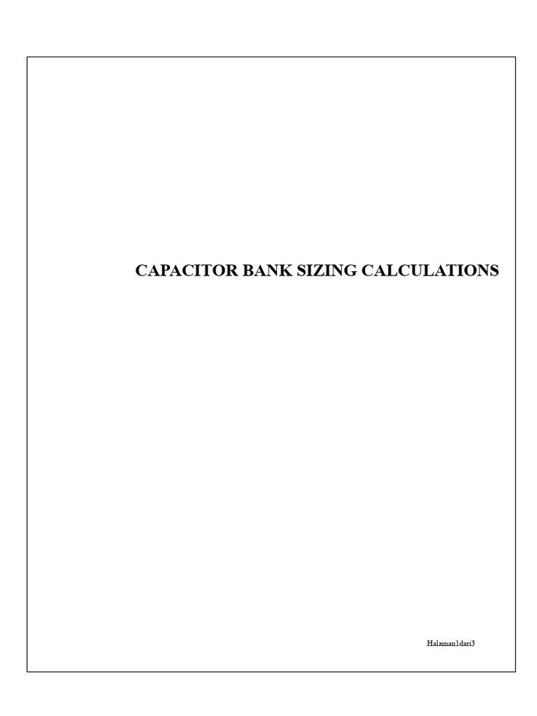 Perhitungan Ukuran Bank Kapasitor | PDF
