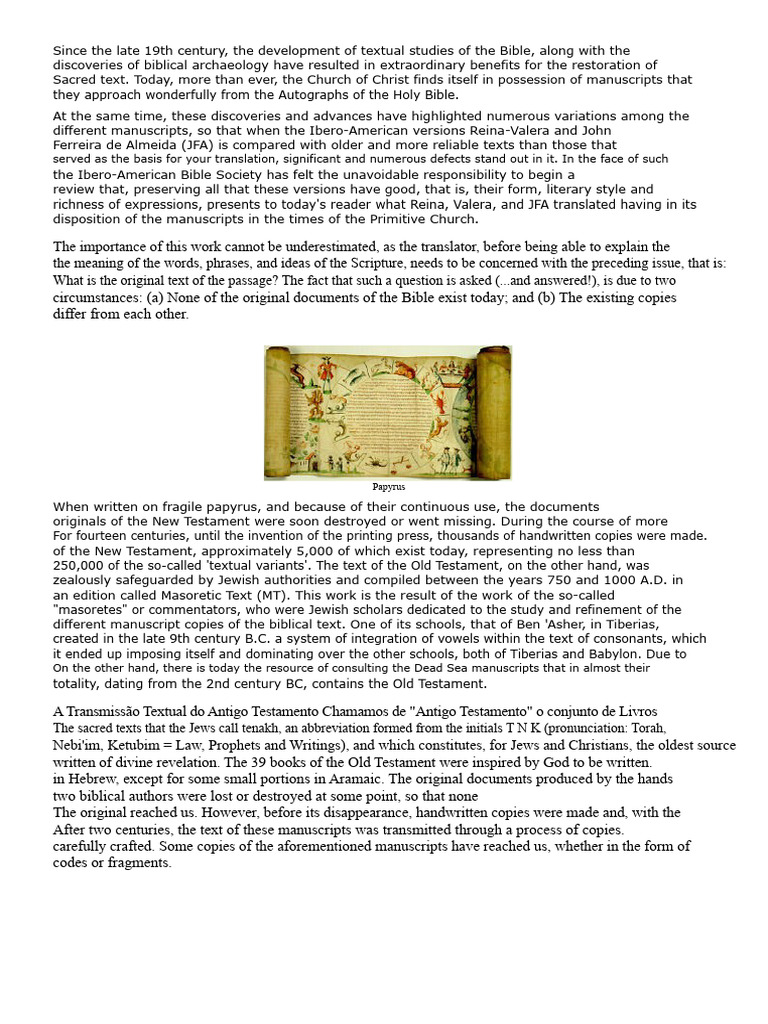 Biblical Textual Studies and Manuscripts | PDF | Bible | Textual Criticism