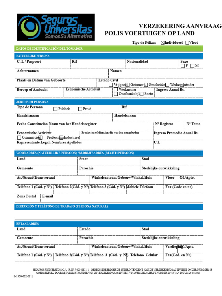 Verzoek Om Autoverzekering Polis PDF | PDF