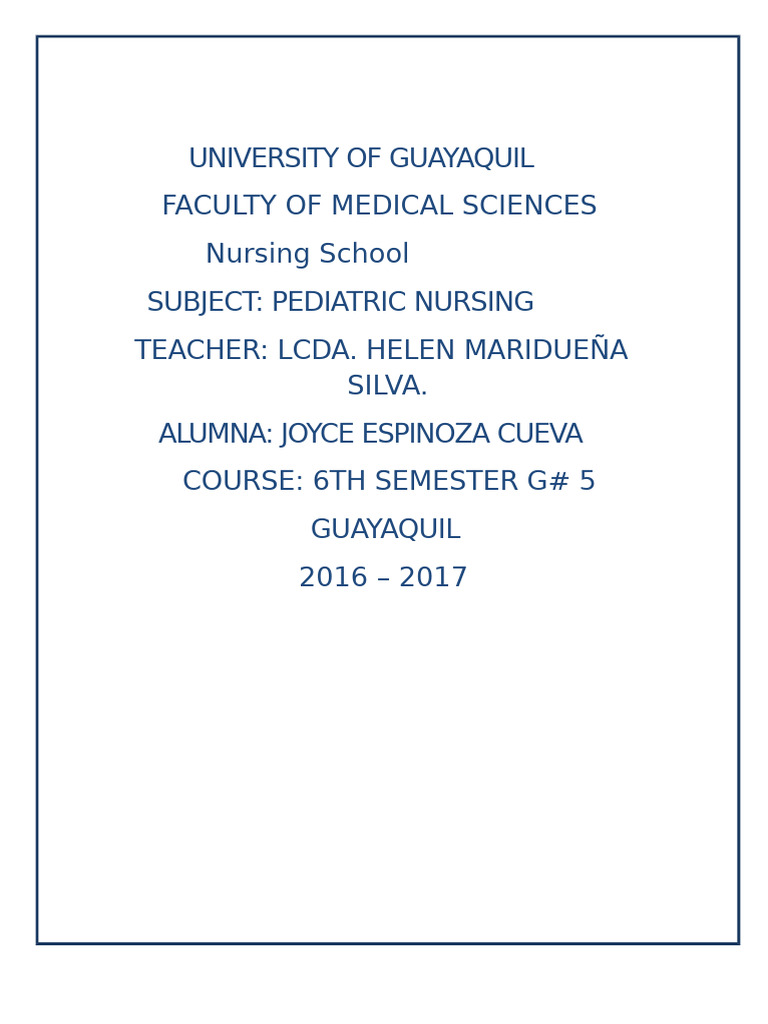 Pediatric Nursing Overview and Care | PDF | Pediatrics | Nursing