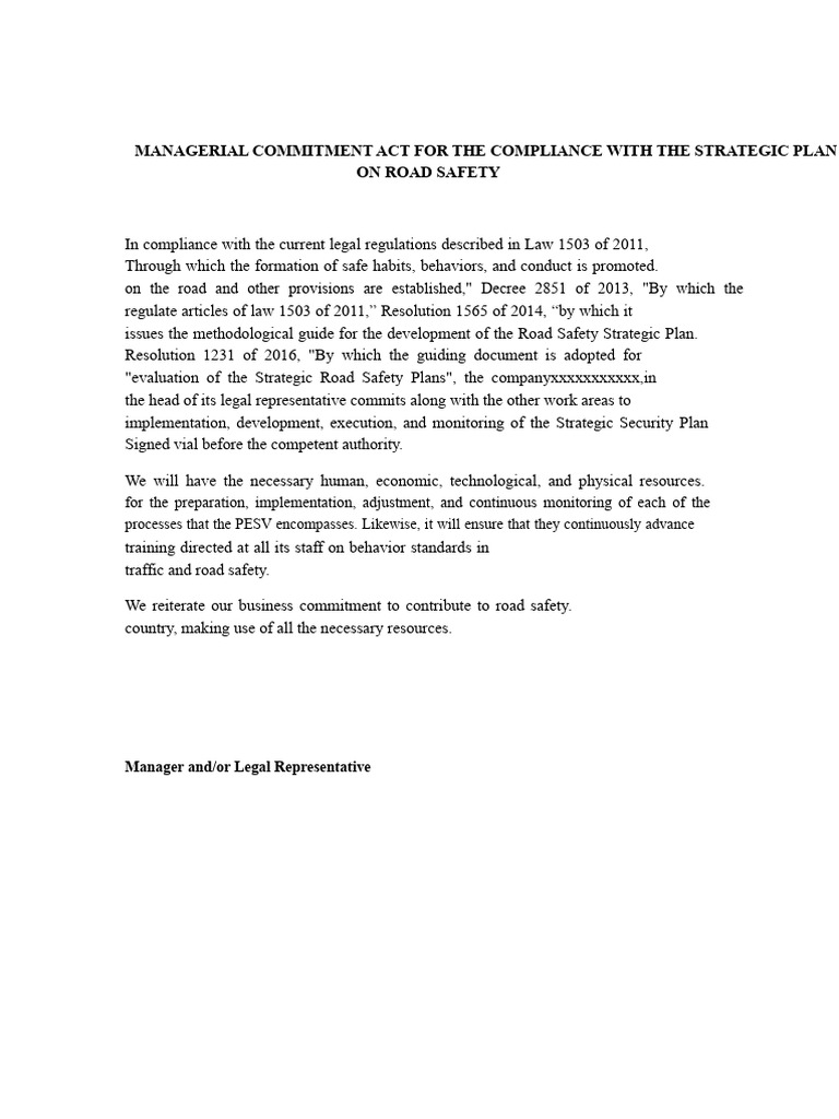 Management Commitment Act | PDF