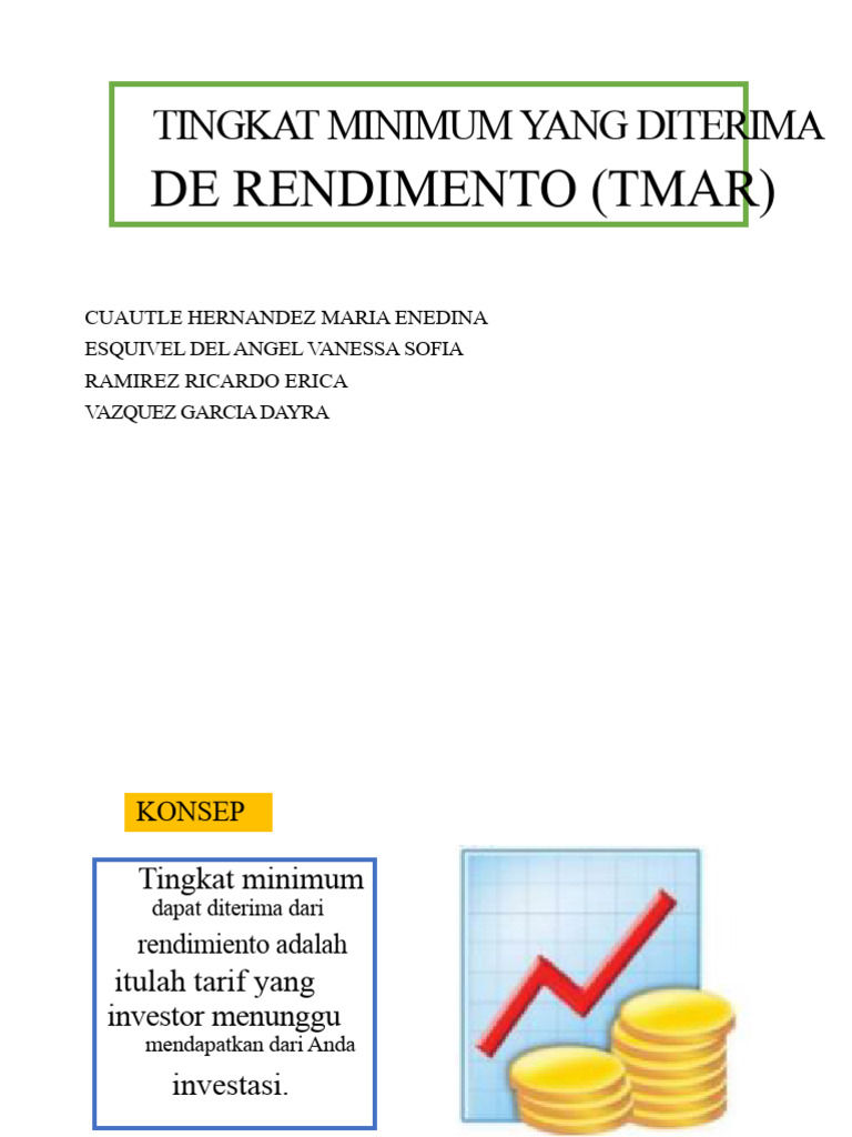 TMAR: Tingkat Minimum Rendimiento Investasi | PDF