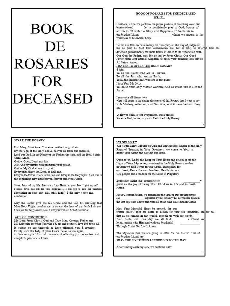 Rosary Prayers for the Deceased | PDF | Mary, Mother Of Jesus | Jesus