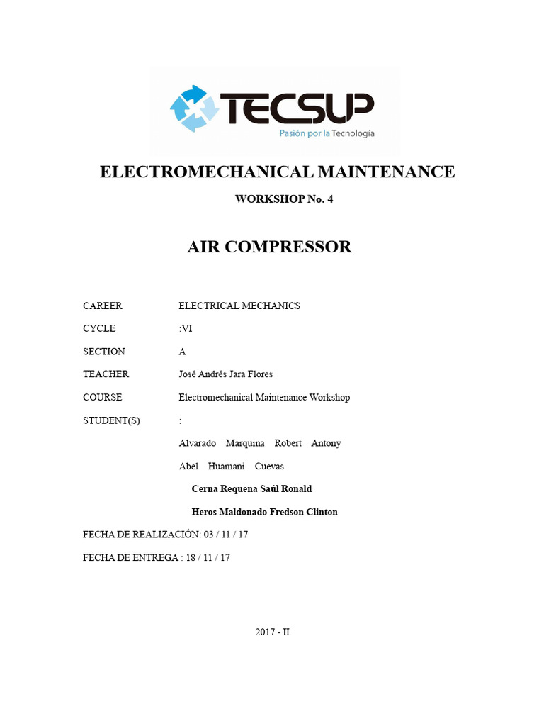 Report 4 Air Compressor | PDF | Belt (Mechanical) | Piston