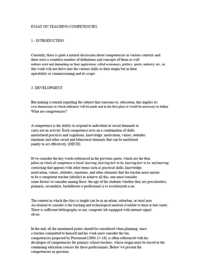 Teaching Competencies in Education | PDF | Procedural Knowledge | Teachers