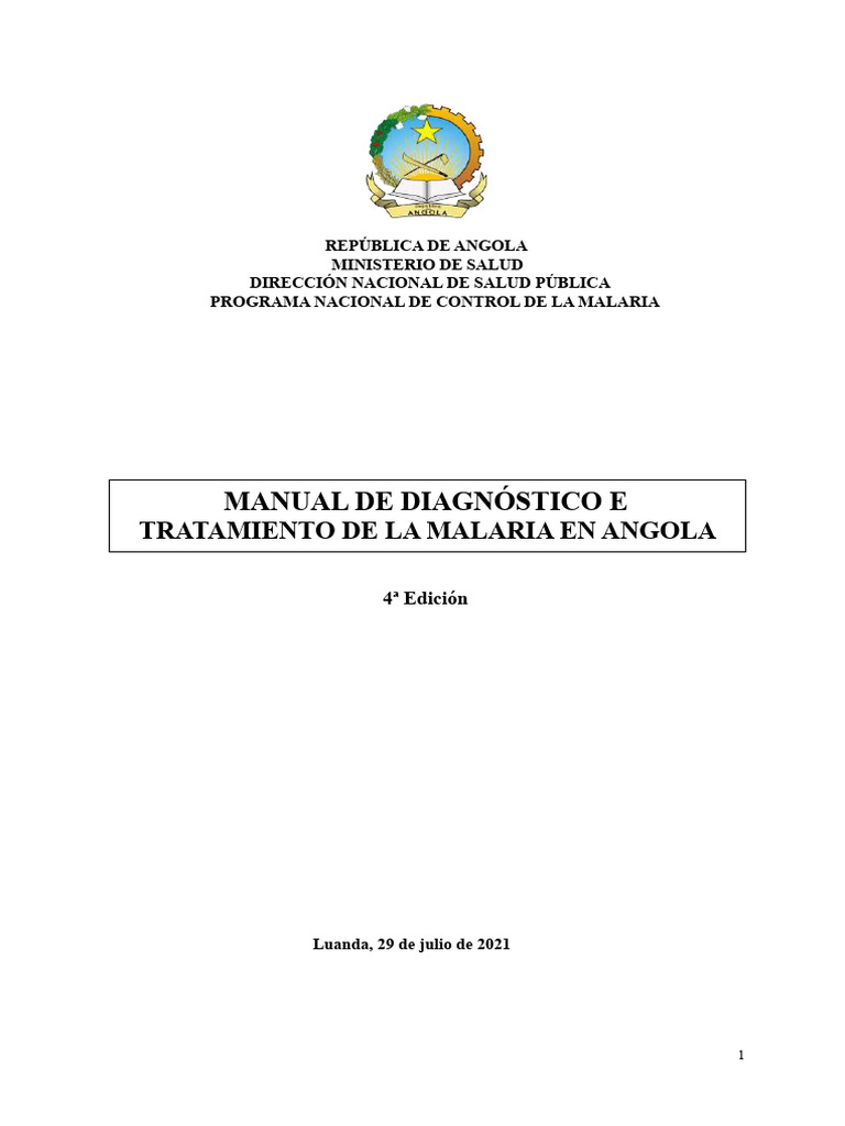 Manual - Tramiento - Malaria - PNCM (v29.07.21) - Compactado | PDF ...