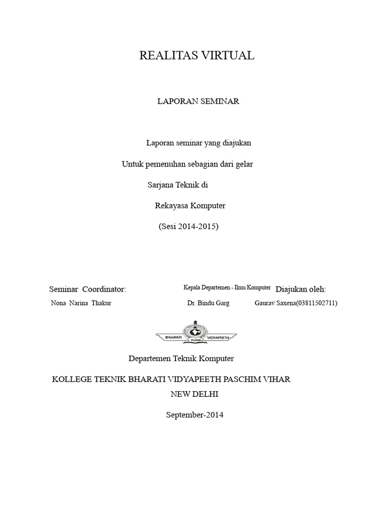 Konsep dan Aplikasi Realitas Virtual | PDF