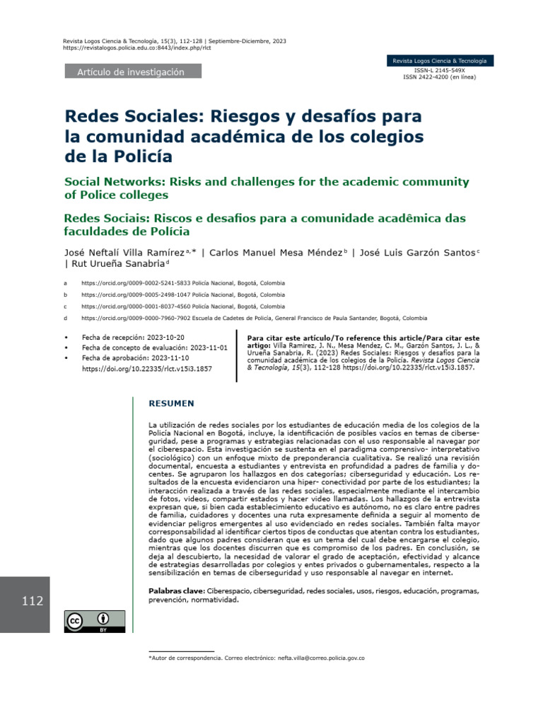 Riesgos de Redes Sociales en Estudiantes | PDF | Internet | Metodología ...