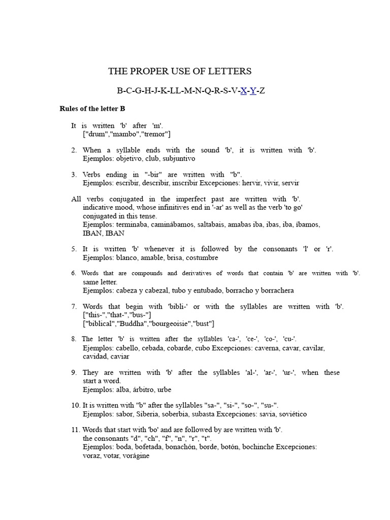 II - The Proper Use of Letters | PDF | Grammatical Tense | Word