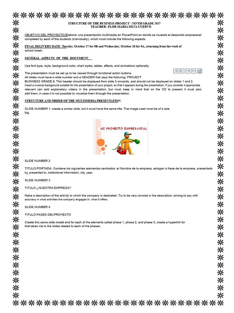 Business Project Structure Guide 9th Grade | PDF