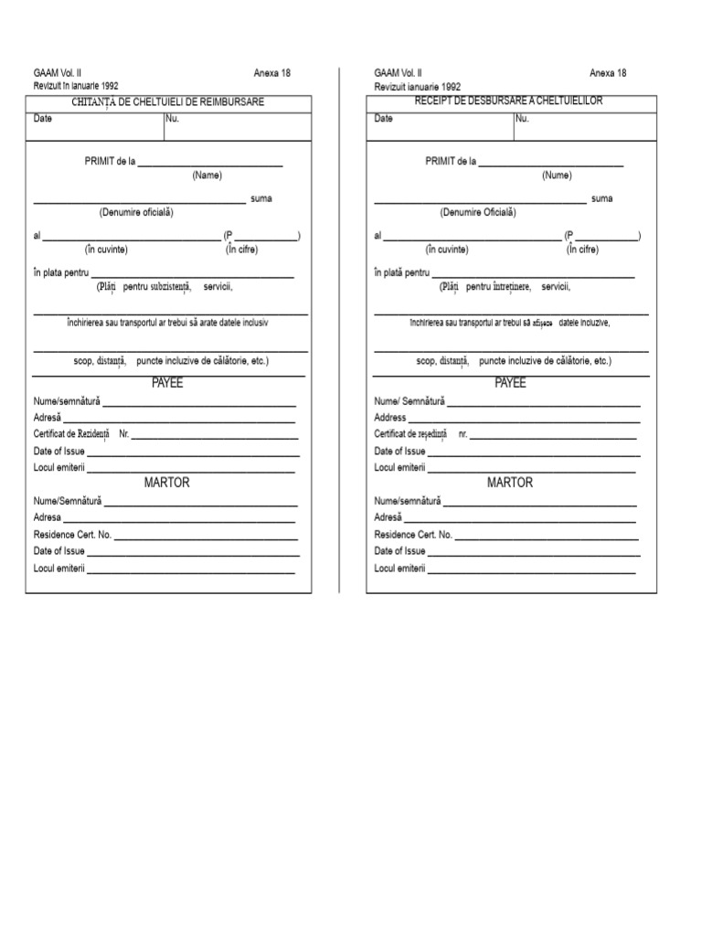 Formular RER | PDF