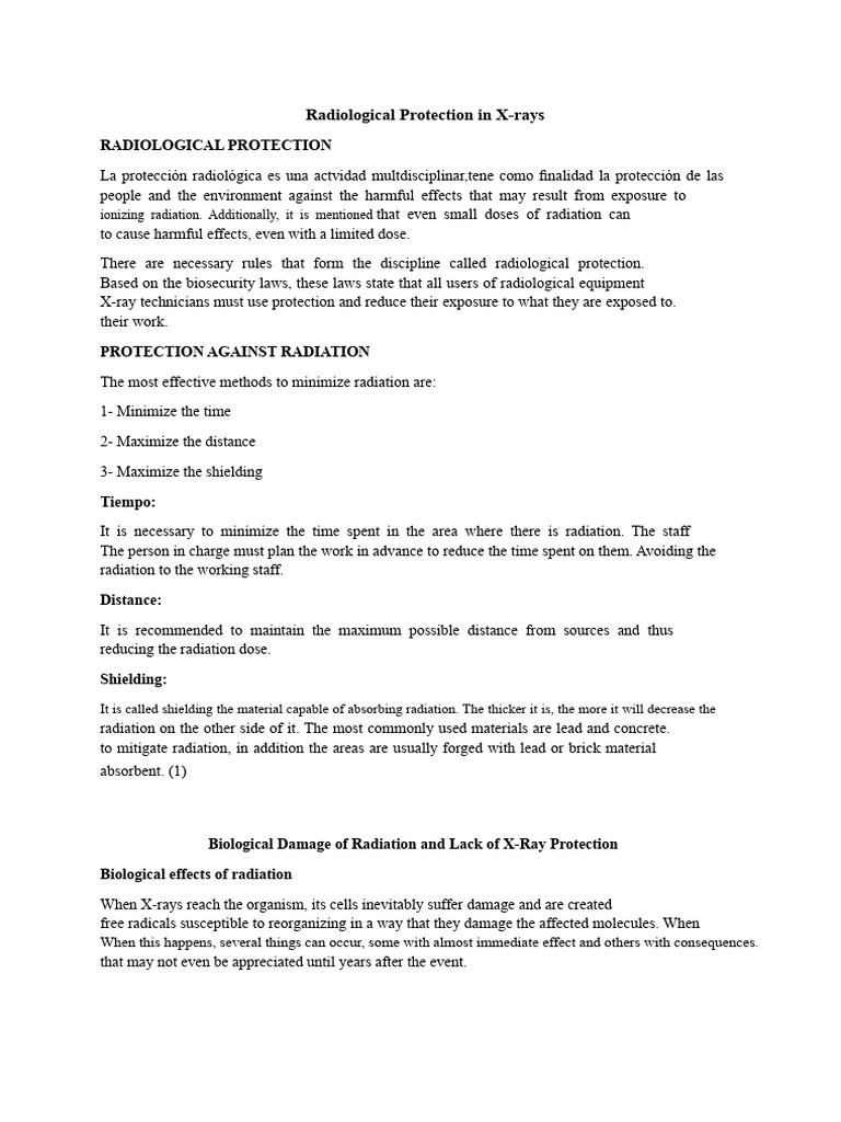 X-Ray Radiological Protection Guidelines | PDF | Radiation Protection ...