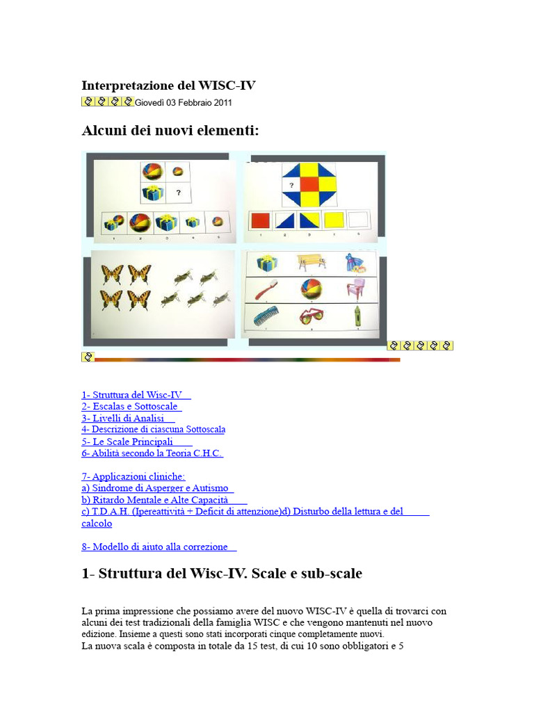 Interpretazione WISC-V | PDF