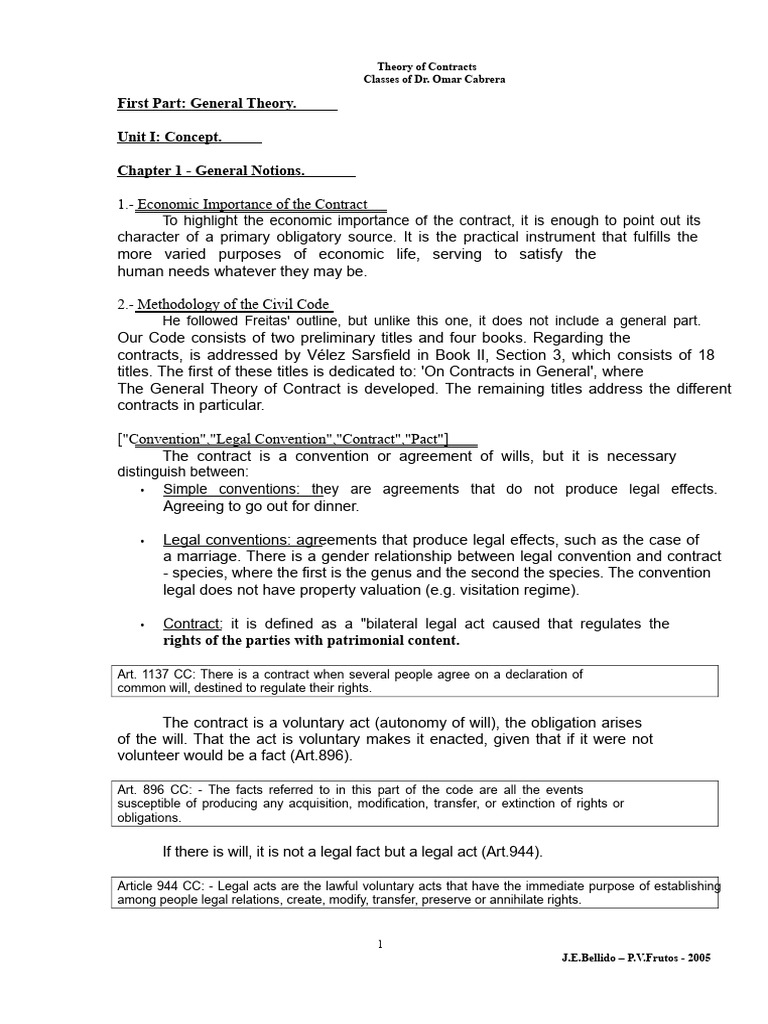Overview of Contract Theory and Types | PDF | Annulment | Offer And ...